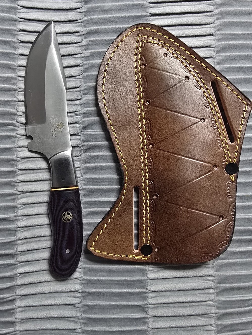 970 BladeWorks Hand Forged Fixed Blade Cross Sheath Made In USA 🔥